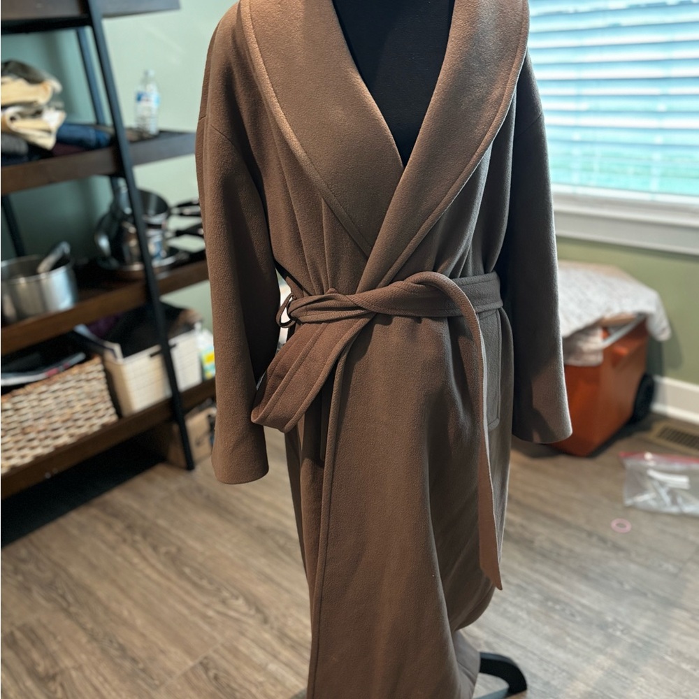Brown Wool Belted coat